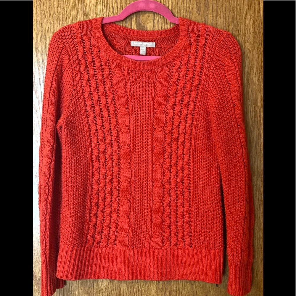 Banana Republic Sweater Wool blend XXSP orange red